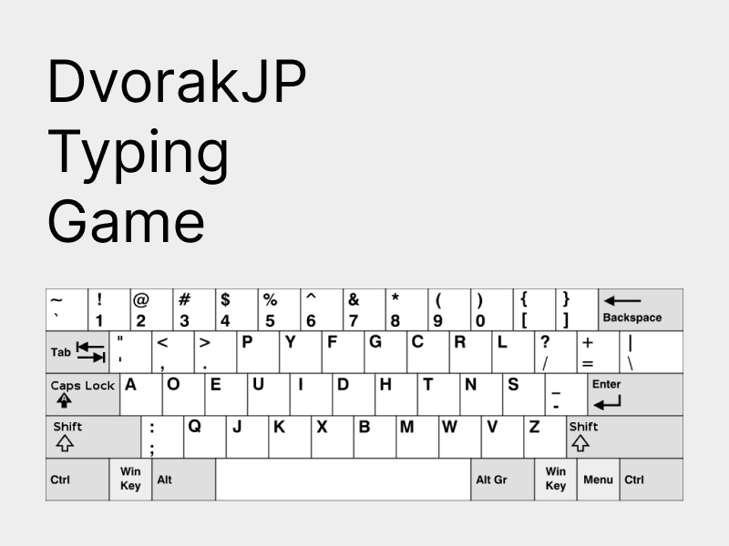 DvorakJP Typing Game